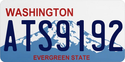 WA license plate ATS9192