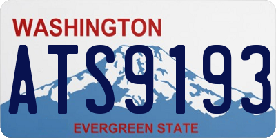 WA license plate ATS9193