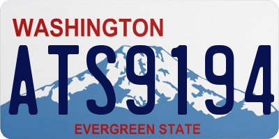WA license plate ATS9194