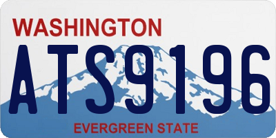 WA license plate ATS9196