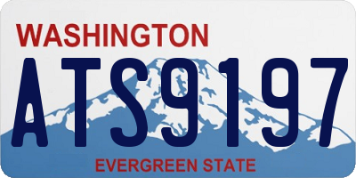 WA license plate ATS9197
