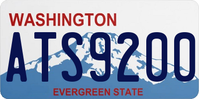 WA license plate ATS9200