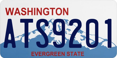 WA license plate ATS9201