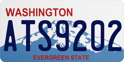 WA license plate ATS9202
