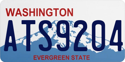 WA license plate ATS9204