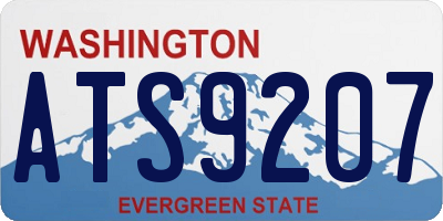 WA license plate ATS9207
