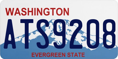 WA license plate ATS9208