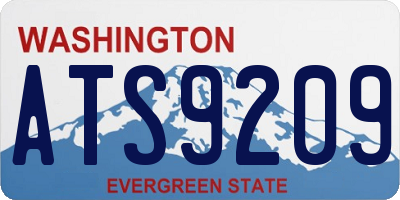 WA license plate ATS9209