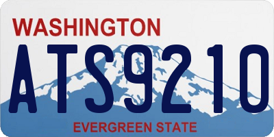 WA license plate ATS9210