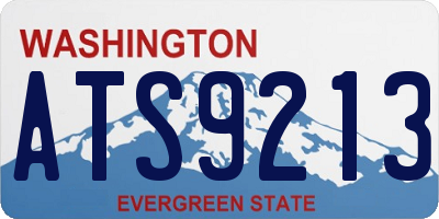 WA license plate ATS9213