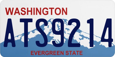 WA license plate ATS9214