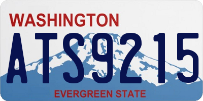 WA license plate ATS9215