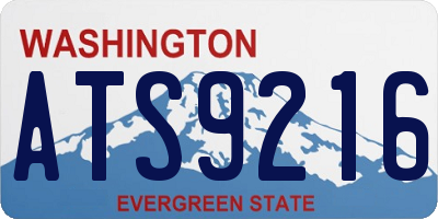 WA license plate ATS9216