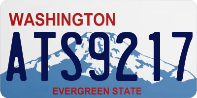 WA license plate ATS9217