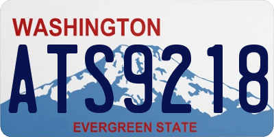 WA license plate ATS9218