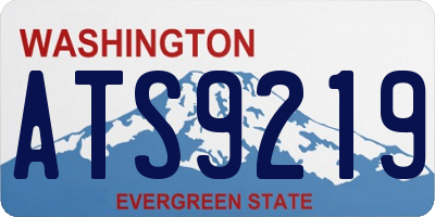 WA license plate ATS9219