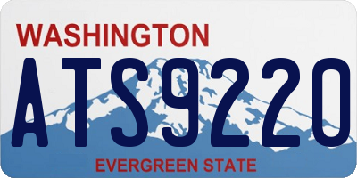 WA license plate ATS9220