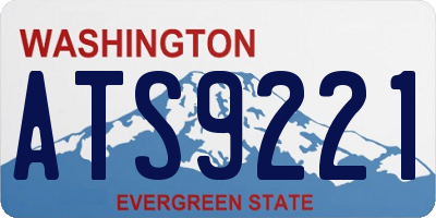 WA license plate ATS9221