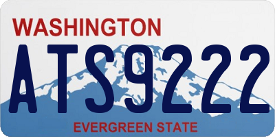 WA license plate ATS9222