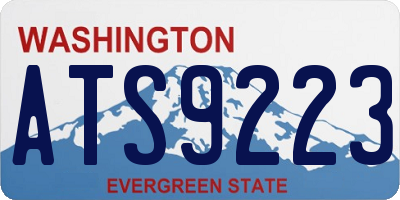 WA license plate ATS9223