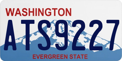 WA license plate ATS9227