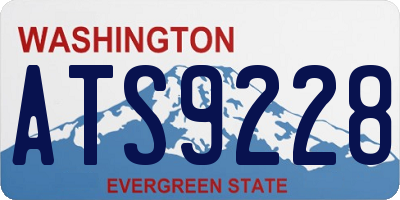 WA license plate ATS9228