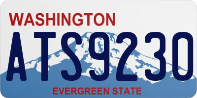 WA license plate ATS9230