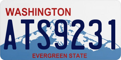 WA license plate ATS9231