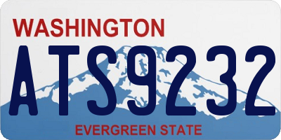 WA license plate ATS9232