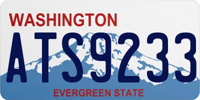 WA license plate ATS9233