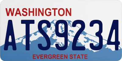 WA license plate ATS9234
