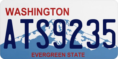 WA license plate ATS9235
