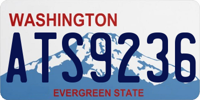 WA license plate ATS9236