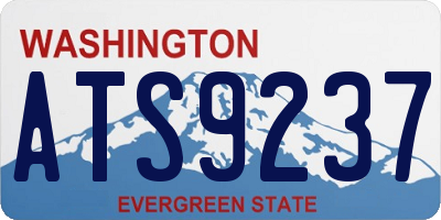 WA license plate ATS9237