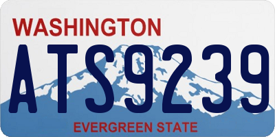 WA license plate ATS9239
