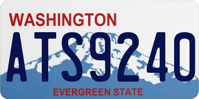 WA license plate ATS9240