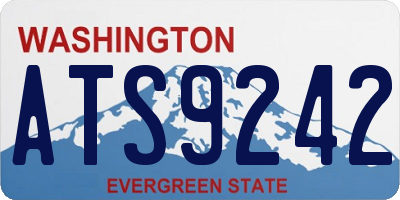WA license plate ATS9242