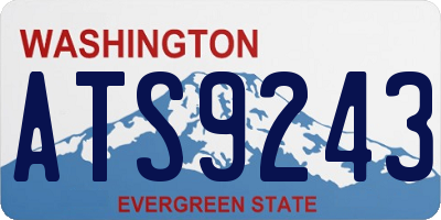 WA license plate ATS9243