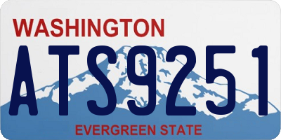 WA license plate ATS9251