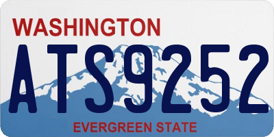 WA license plate ATS9252