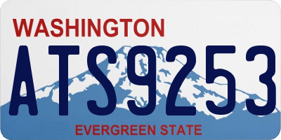 WA license plate ATS9253