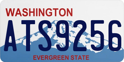 WA license plate ATS9256