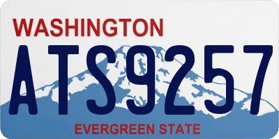 WA license plate ATS9257