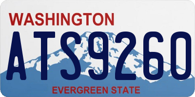 WA license plate ATS9260