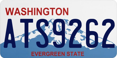 WA license plate ATS9262