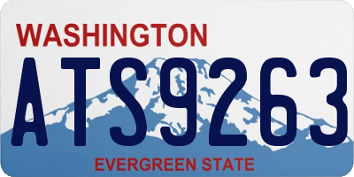 WA license plate ATS9263