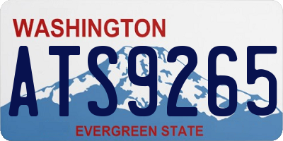 WA license plate ATS9265