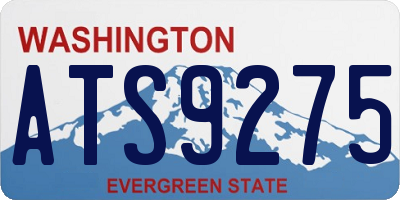 WA license plate ATS9275