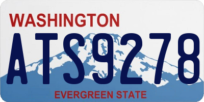 WA license plate ATS9278