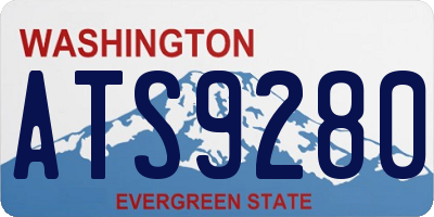 WA license plate ATS9280